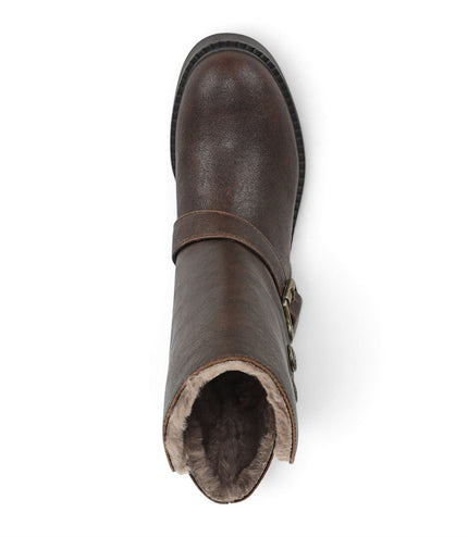 Blowfish Malibu Women's Brown Faux Leather Winter Biker Boots - Venice-Cozy