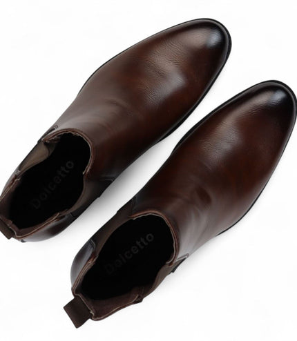 Men's Brown Chelsea Slip-On Office Ankle Boots