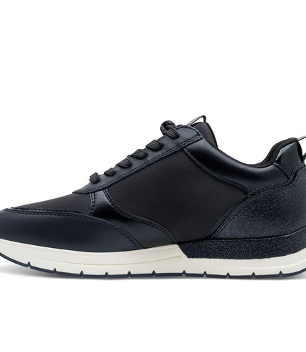 Tamaris Womens Navy Blue Fashion Lace-Up Zipped Sneakers Trainers