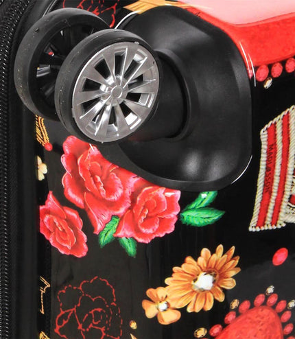 Ballina Set of 3 Hard Shell Suitcase in Black Queen Rosses