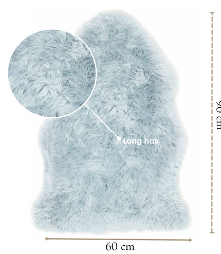 Genuine Duck Egg Sheepskin Natural Silky Soft Fluffy Real Wool Rug