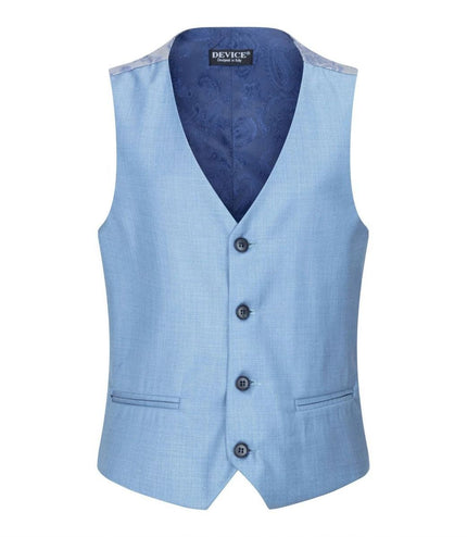 Boys 3 Piece Light Blue Classic Retro Suit