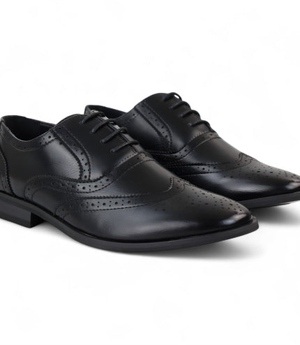 Men's Black Classic Brogue Derby Oxford Shoes