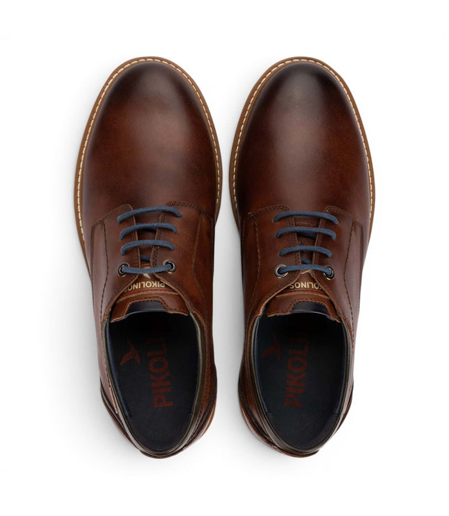 Pikolinos Men's Brown Leather Lace-Up Smart Shoes - Berna