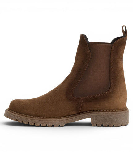 Tamaris Womens Brown Leather High Chelsea Ankle Boots - 25427-41