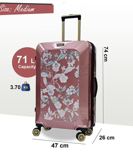 Canvey Medium Hard Shell Suitcase in Pink