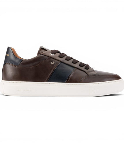 Martinelli Men's Brown Leather Sneakers Trainer Shoes - Hastings