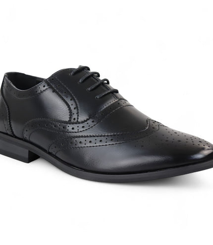 Men's Black Classic Brogue Derby Oxford Shoes