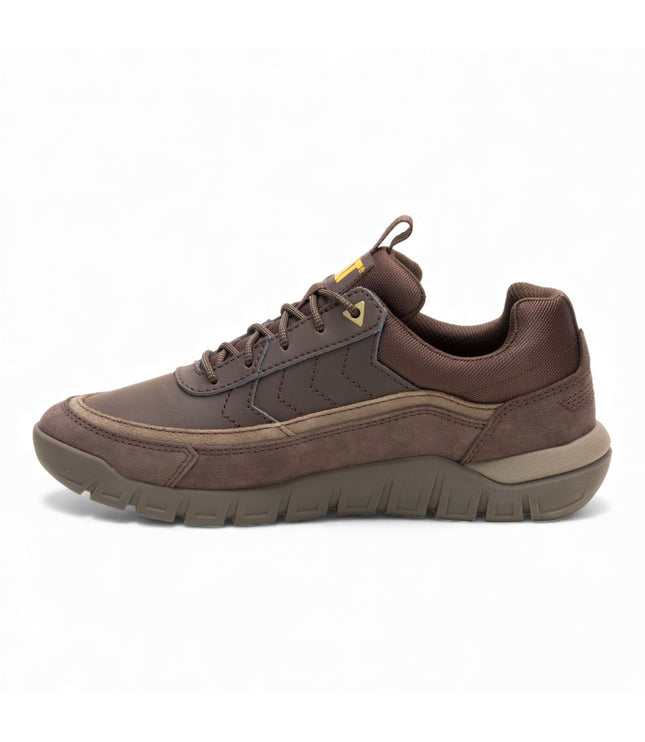 CAT Caterpillar Mens Brown Leather Hiking Boots Walking Trainers - Versage Lo