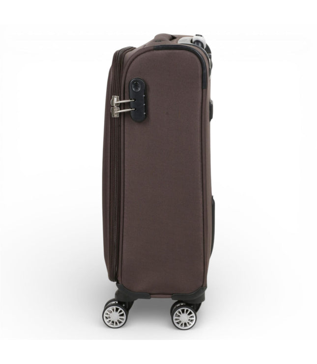 Carrollton Cabin Soft Shell Suitcase in Brown