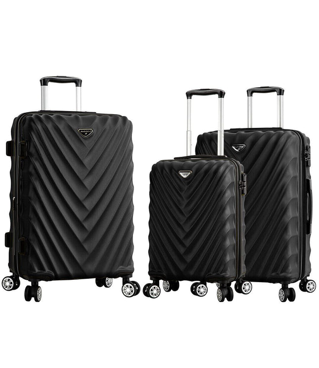 Colyton Set of 3 Hard Shell Suitcase in Black