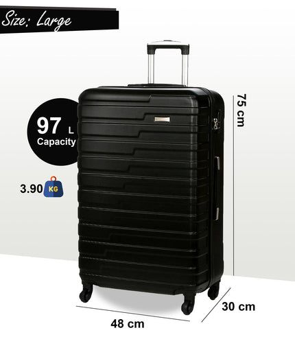 Croydon Large Hard Shell Suitcase in Black