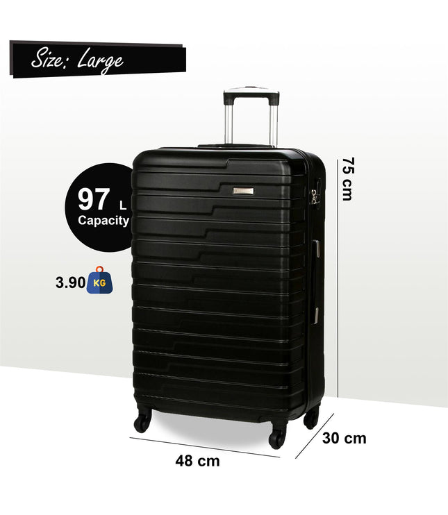 Croydon Large Hard Shell Suitcase in Black
