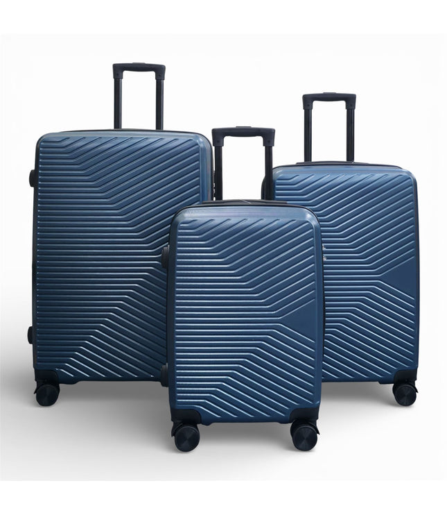 Junee Set of 3 Hard Shell Suitcase in Blue