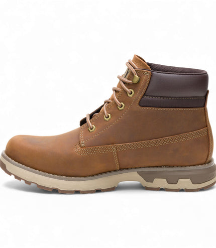 Caterpillar (CAT) Men's Pursue Brown Leather Everyday Work Hiking Ankle Boots