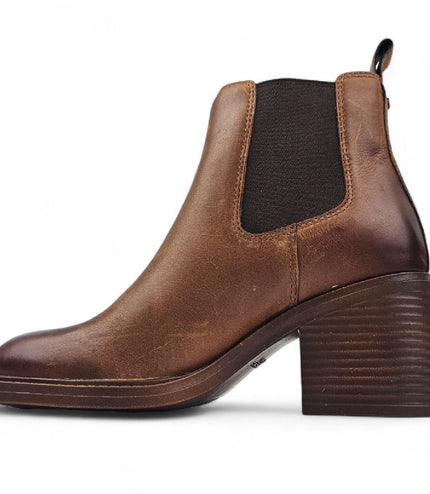 Windsorsmith Womens Tan Classic Leather Platform Ankle Chelsea Boots - Varsity