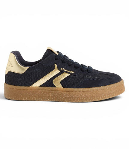 Tamaris Women's Navy Blue Leather Trainers Sneaker Shoes - 23723-44