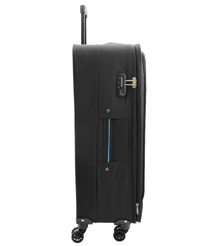 Cinderford Large Soft Shell Suitcase in Black