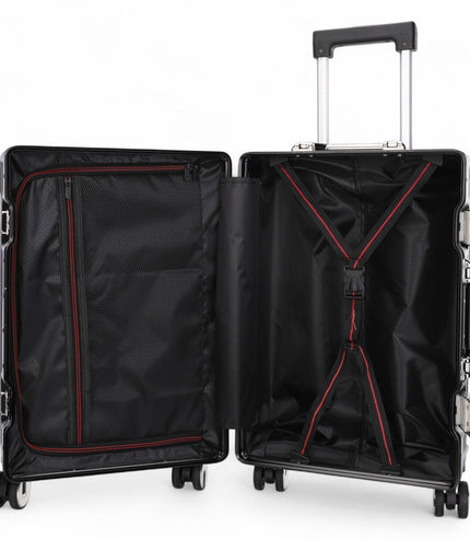 Airdrie Cabin Hard Shell Suitcase in Charcoal Black
