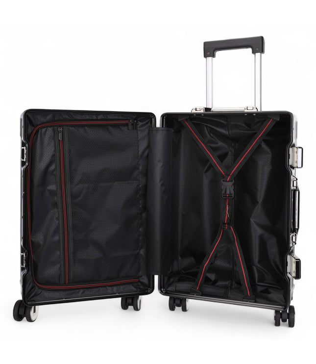 Airdrie Cabin Hard Shell Suitcase in Charcoal Black