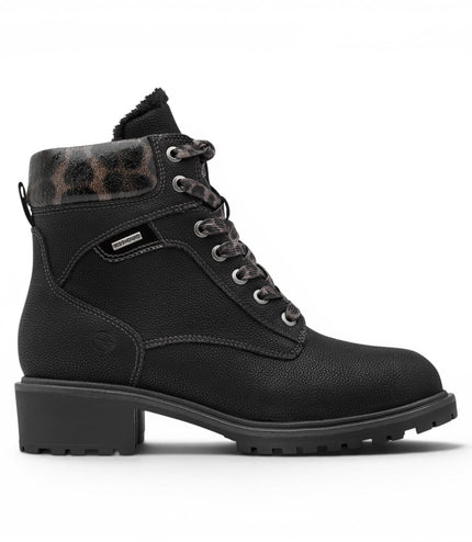 Tamaris Women’s Black Warm Lace-Up Winter Outdoor Ankle Boots - 26266-43