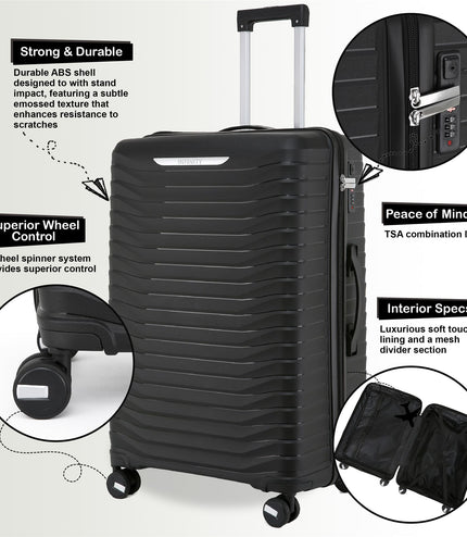 Burnaby Medium Hard Shell Suitcase in Black