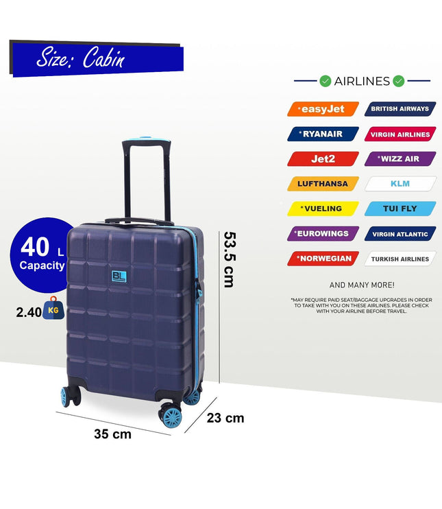 Coulsdon Cabin Soft Shell Suitcase in Navy