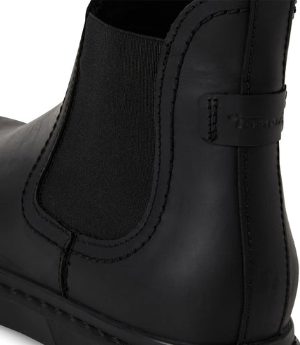 Tamaris Womens Black Leather Classic Chelsea Ankle Boots