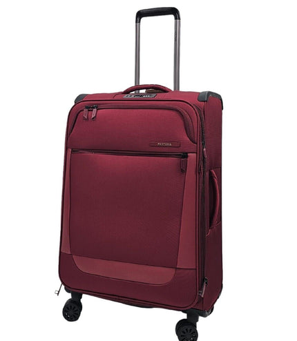 Bourne Medium Soft Shell Suitcase in Burgundy