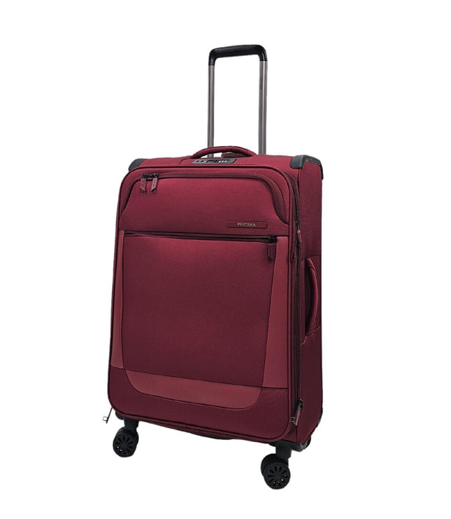 Bourne Medium Soft Shell Suitcase in Burgundy