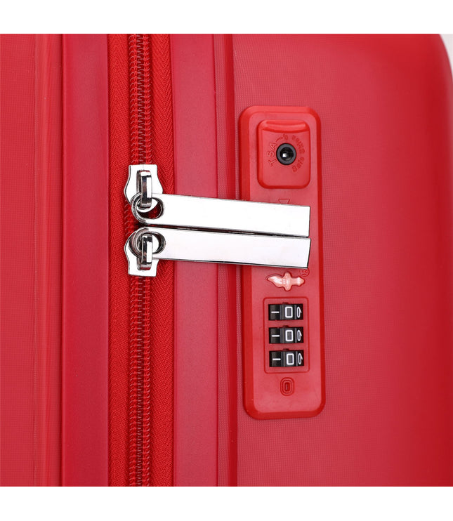 Burnaby Set of 3 Hard Shell Suitcase in Red