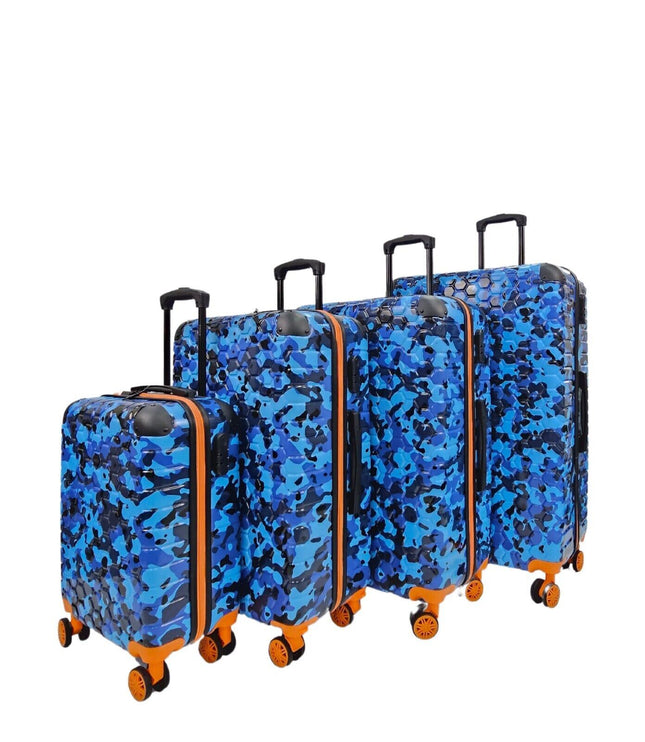 Brewood Set of 4 Hard Shell Suitcase in Blue