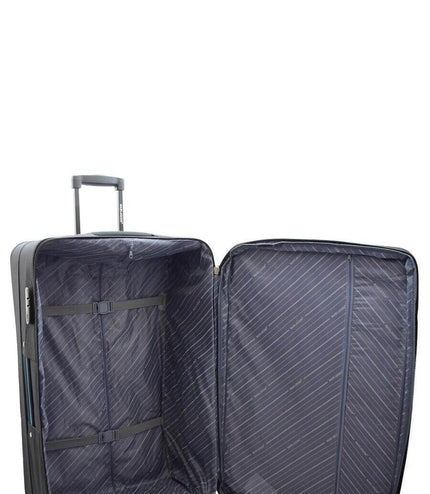 Cinderford Extra Large Soft Shell Suitcase in Black