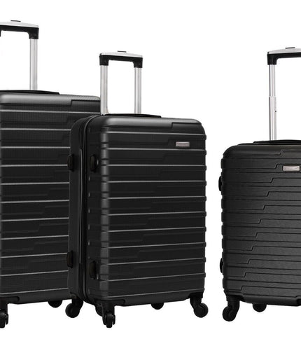 Croydon Set of 3 Hard Shell Suitcase in Black
