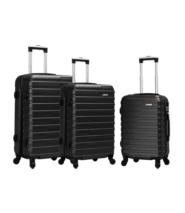 Croydon Set of 3 Hard Shell Suitcase in Black
