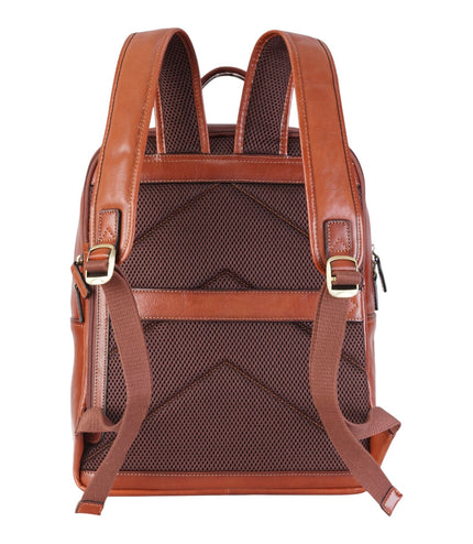 Genuine Leather Tan Vintage Laptop Backpack Travel Bag - Cove
