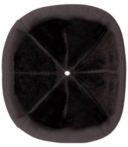 Mens Leather Black Beanie Hat 100% Sheepskin Winter 6 Panel Hat One size