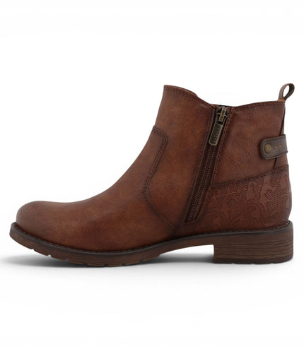 Mustang Women's Brown Faux Leather Chelsea Ankle Boots - M0052002