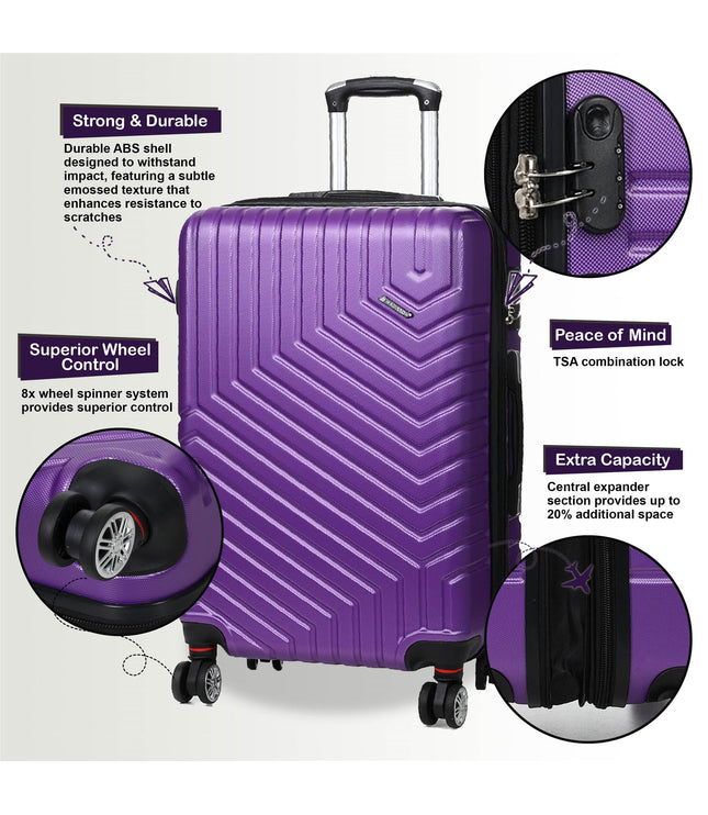 Bega Large Hard Shell Suitcase in Purple