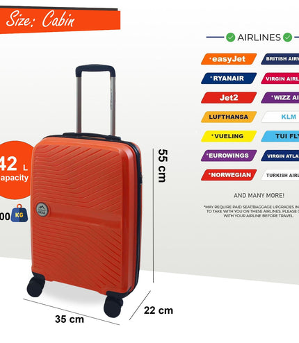 Acton Cabin Hard Shell Suitcase in Orange