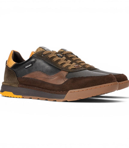 Pikolinos Men's Black Leather Trainers Sneaker Lace-Up Shoes - Teide