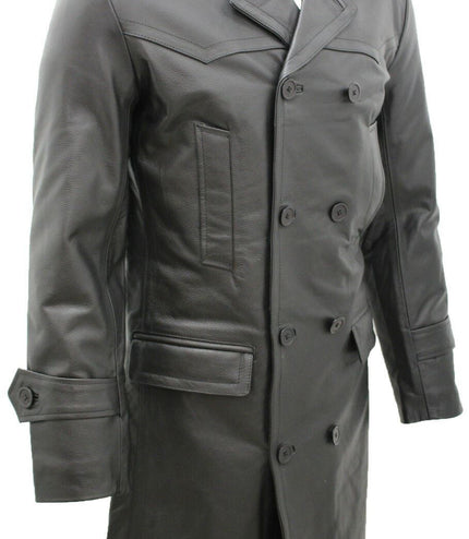 Mens Cowhide Leather Peacoat-Dortmund