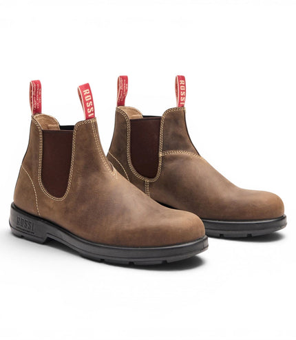 Rossi 404 Mocha Brown Leather Outdoor Chelsea Boots - Spinifex