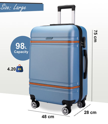 Calgary Large Hard Shell Suitcase in Blue