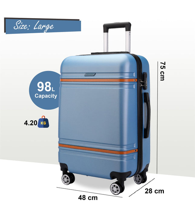 Calgary Large Hard Shell Suitcase in Blue