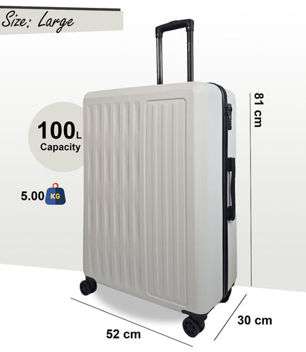 Croydon Large Hard Shell Suitcase in White