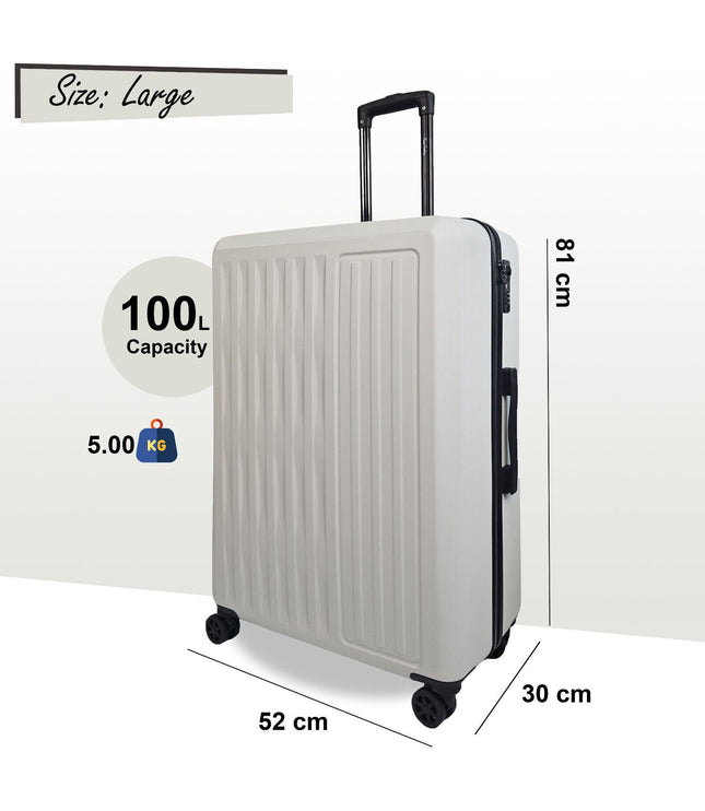 Croydon Large Hard Shell Suitcase in White