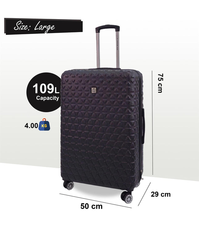 Adlington Large Hard Shell Suitcase in Black