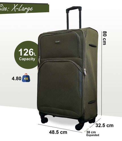 Gosford X-Large Soft Shell Suitcase in Green