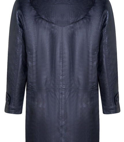 Mens Leather Duffle Classic Coat-Aylesbury